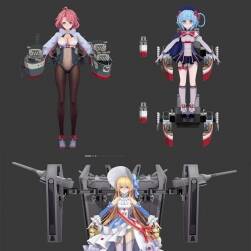 日系游戲角色少女艦?zāi)锶?DMax模型含貼圖下載