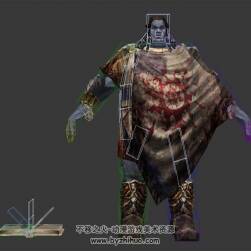 韩式游戏怪物法师角色3DMax模型下载 带绑定全套动作