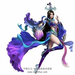 中国古风仙侠 女性角色 3D模型高模