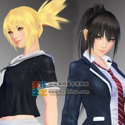 巫剑神威控 美女高中生 suzuka+misa 次世代3D模型