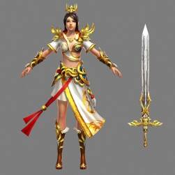 6個仙俠玄幻風(fēng)古裝男女角色 3D模型 有綁定和動作