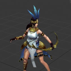 瑪雅女戰(zhàn)士 整套動(dòng)作攻擊行走休閑技能其它3DMax模型