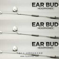 Ear-Buds C4D耳机3D模型下载