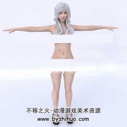 maya2018高模女源文件（建議用高版本Maya打開）可按6鍵顯示材質(zhì)