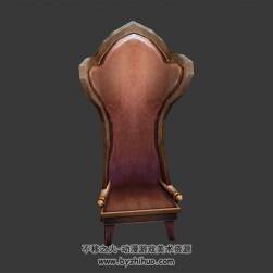 歐洲風(fēng)椅子 四角面 3D模型 百度網(wǎng)盤下載