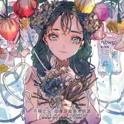 日本畫師 淵 復古花樣少女風格 百度網(wǎng)盤下載 55P