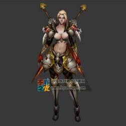 性感 美女 铠甲 女剑士模型