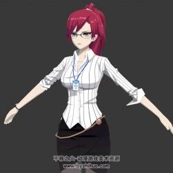 靈魂武器 soul worker 女主角3D模型 格式Max百度云下載