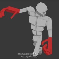 游戲格斗角色骨骼挑釁攻擊動作3DMax模型下載