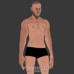 歐美男人肌肉型男3DMax高精模型下載四邊面