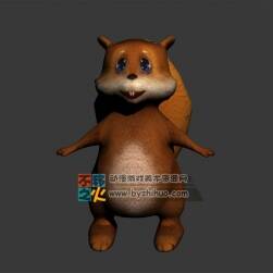 简化版 小松鼠 Max模型