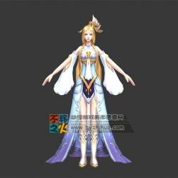 金发 仙女 美女 法师模型