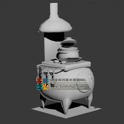 灶台白模模型