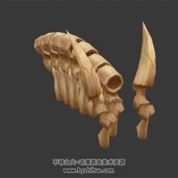 骷髅兽骨  3D模型 四角面 百度网盘下载