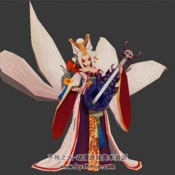妖嬈的狐妖 3D模型 有綁定和動作