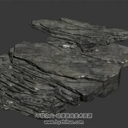 山體石頭 巖層 四角面 高精3D模型百度網(wǎng)盤下載