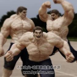兇猛綠巨人戰(zhàn)斗姿勢3D模型 poser模型