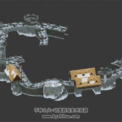 古代軍隊(duì)駐地  3D模型 四角面max格式下載