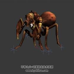 变异的蚂蚁 3D模型 有绑定和动作 四边面