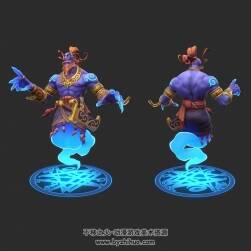奇幻風(fēng)角色阿拉丁燈神角色3DMax模型下載（版本略高）