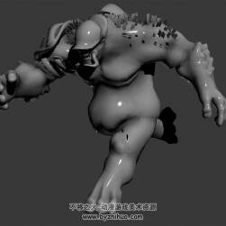 奔跑动作铠甲獠牙野兽怪物3DMax模型下载