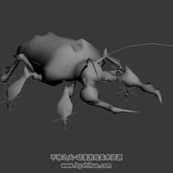 長(zhǎng)須甲蟲(chóng) 3D模型 有綁定和死亡、受擊的動(dòng)作