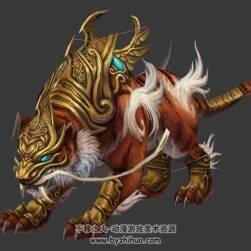 金甲狂拽酷炫猛老虎3DMax模型下載