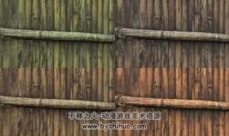 Bamboo Wall - Japan 1.1 日式風(fēng)格竹墻貼圖