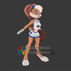 篮球 啦啦队 卡通兔子 模型