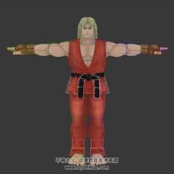 游戲街霸角色ken 3DMax模型帶綁定下載