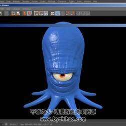 CINEMA 4D 雕刻工具雕刻外星章鱼视频教程