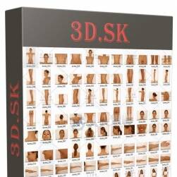 [人体参考] 几万张3D.SK出品男女人体姿势动作参考图合辑