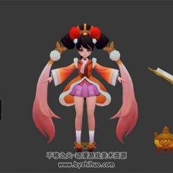 王者榮耀3D英雄模型 安其拉[如懿] 共5套皮膚模型