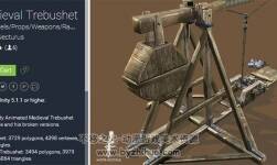 Unity3d 中世紀攻城武器模型/投石機 Medieval Trebushet 2.0
