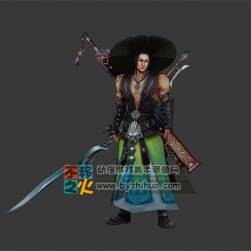 武侠 男 流浪侠客模型