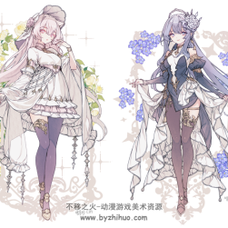 YHM畫師pixiv twitter收集截至23.11.20 可愛華麗服飾繪畫素材 百度云下載