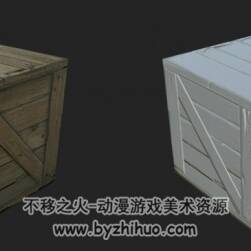 木头箱子；木箱；模型