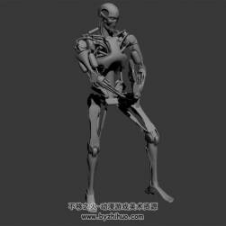 次世代 提槍的骷髏 3D模型