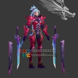 王者荣耀 台服版 宫本武藏 「血煞修羅斬」愛里 3D模型