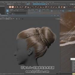 MAYA Ornatrix 逼真金色头发建模视频教程