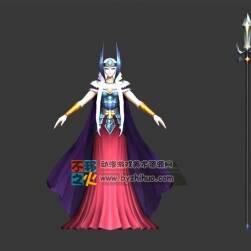 白发 女武神 女神 女战士模型