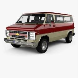 Chevrolet Beauville 1988 3D 面包車模型