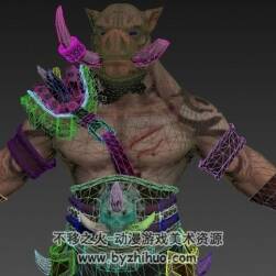 野豬戰(zhàn)士3Dmax模型 帶FBX文件 百度網(wǎng)盤下載