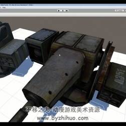Blender道具模型制作教學(xué) 游戲武器建模視頻教學(xué)