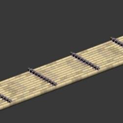 简易的竹筏 模型