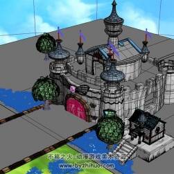 童话类 城堡建筑 Max模型