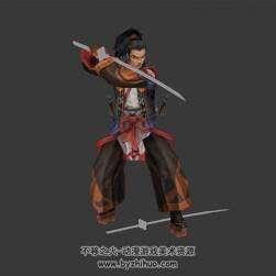 日本浪人武士 3D模型 有綁定和動(dòng)作