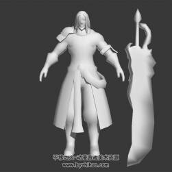 大砍刀 男戰(zhàn)士 3D模型 有綁定和動(dòng)作
