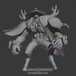 死靈武士聚力動作3DMax模型下載帶綁定