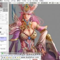 SAI 畫風(fēng)清新女戰(zhàn)士詳細(xì)繪制視頻教程
